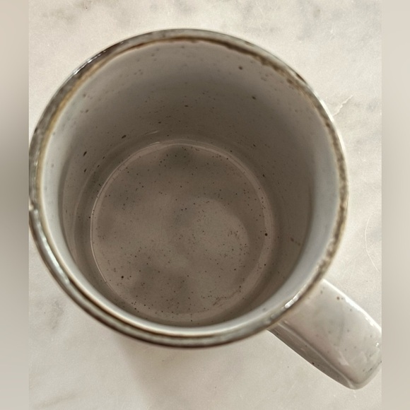 Vintage stoneware ceramic coffee/tea mug made in England with vegetables design - Picture 8 of 10